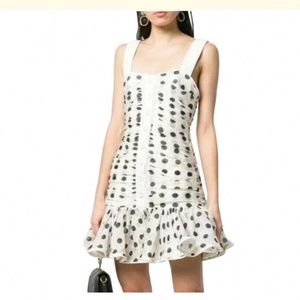 Nwot Zimmermann polka dot silk linen dress